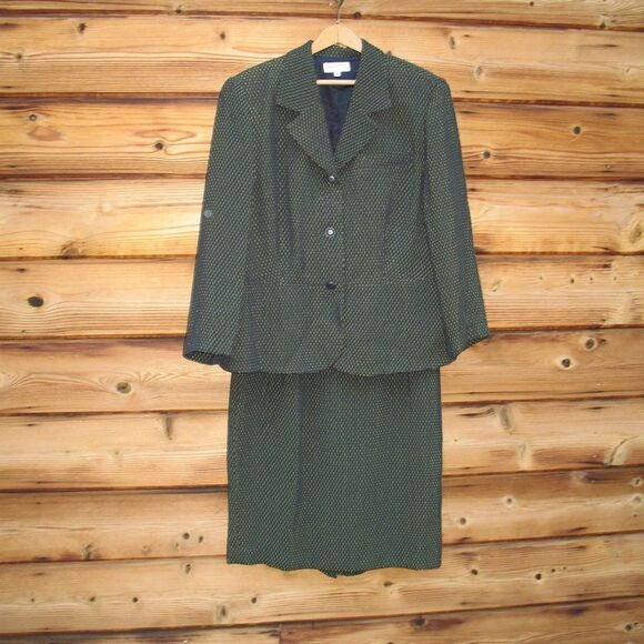 NWT Vintage 90s Navy Plus Size Skirt Suit - Picture 1 of 12